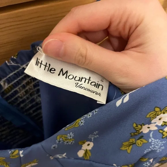 Little Mountain Midi Floral Dress Blue - Picture 3 of 7